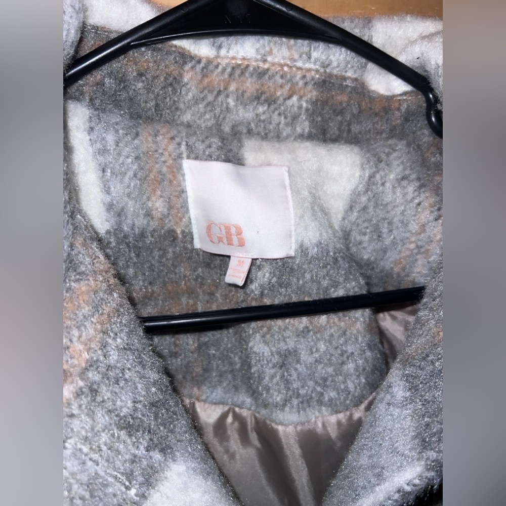 Very Nice Gb Coat Flannel-Soft-Size Med. Grey/Brown View 2